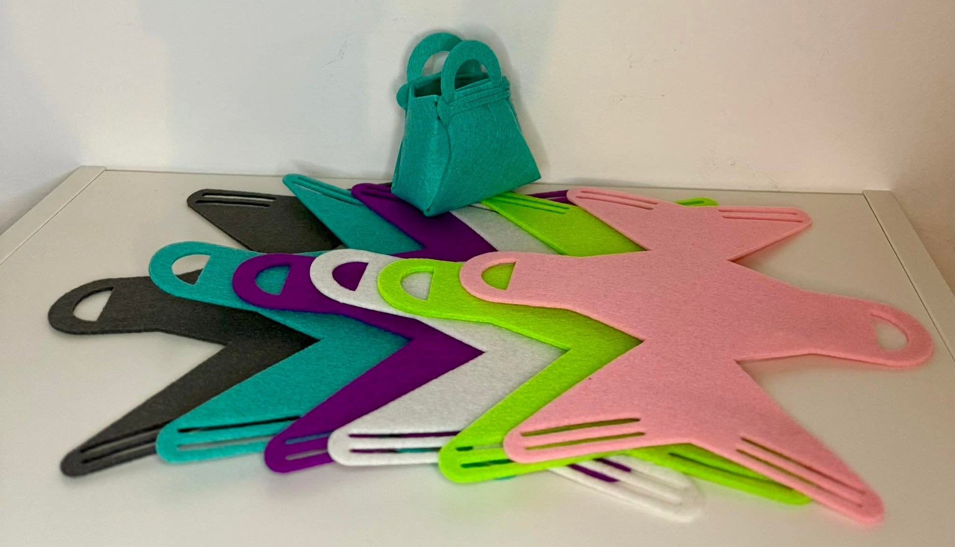 Falttaschen Set 6 Stk "bunte Tüte"