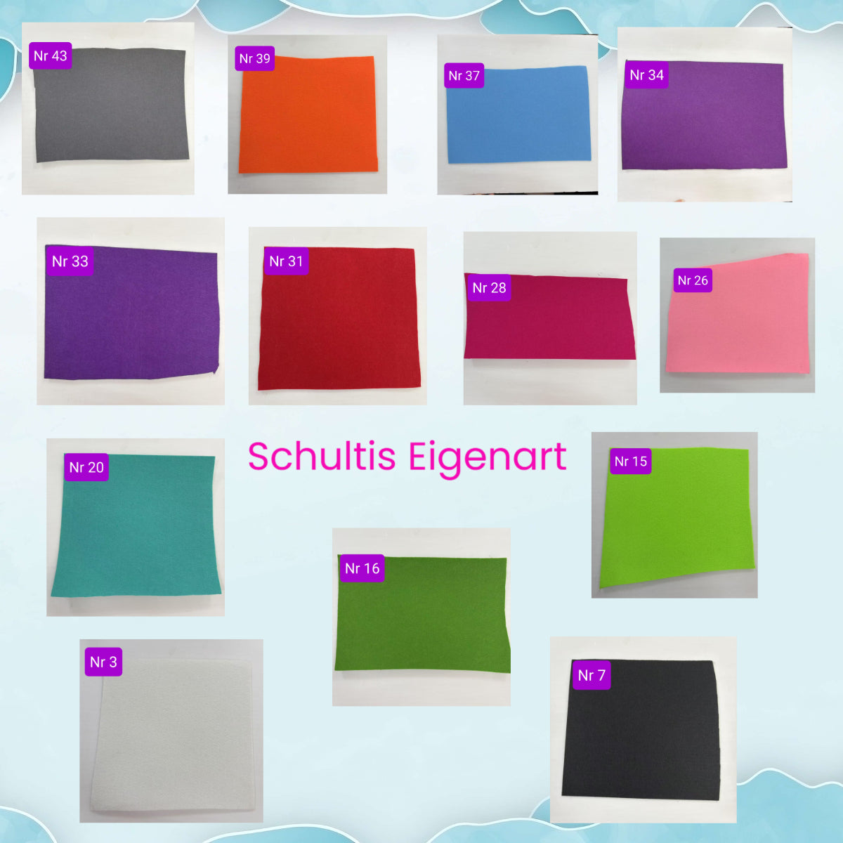 *NEU* Falt Filz Untensilo in versch Farben