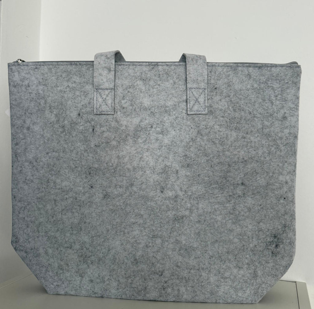Filz Tasche Linda 12er Set Filz shopper hellgrau