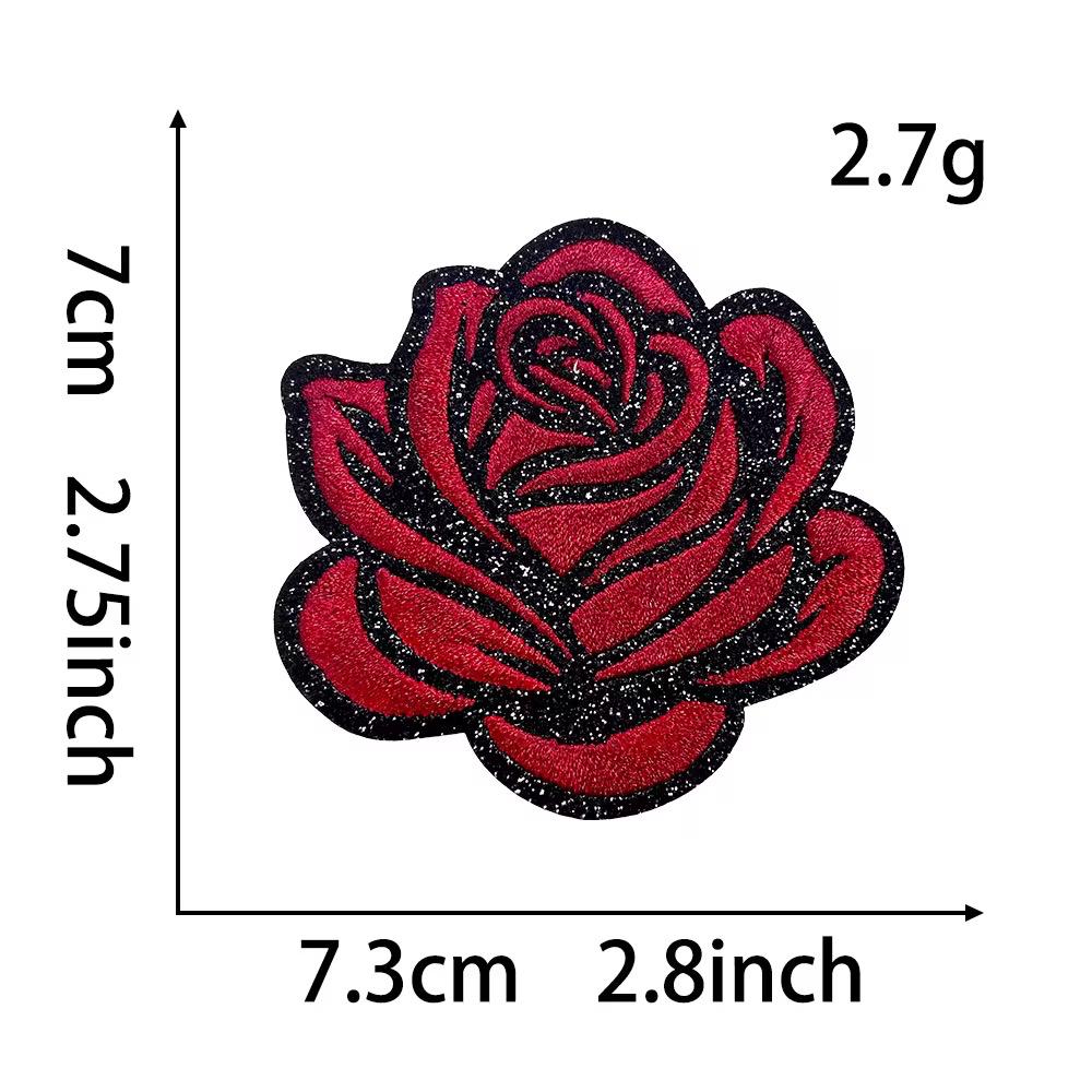 Rose Applikation zum aufbügeln Patch