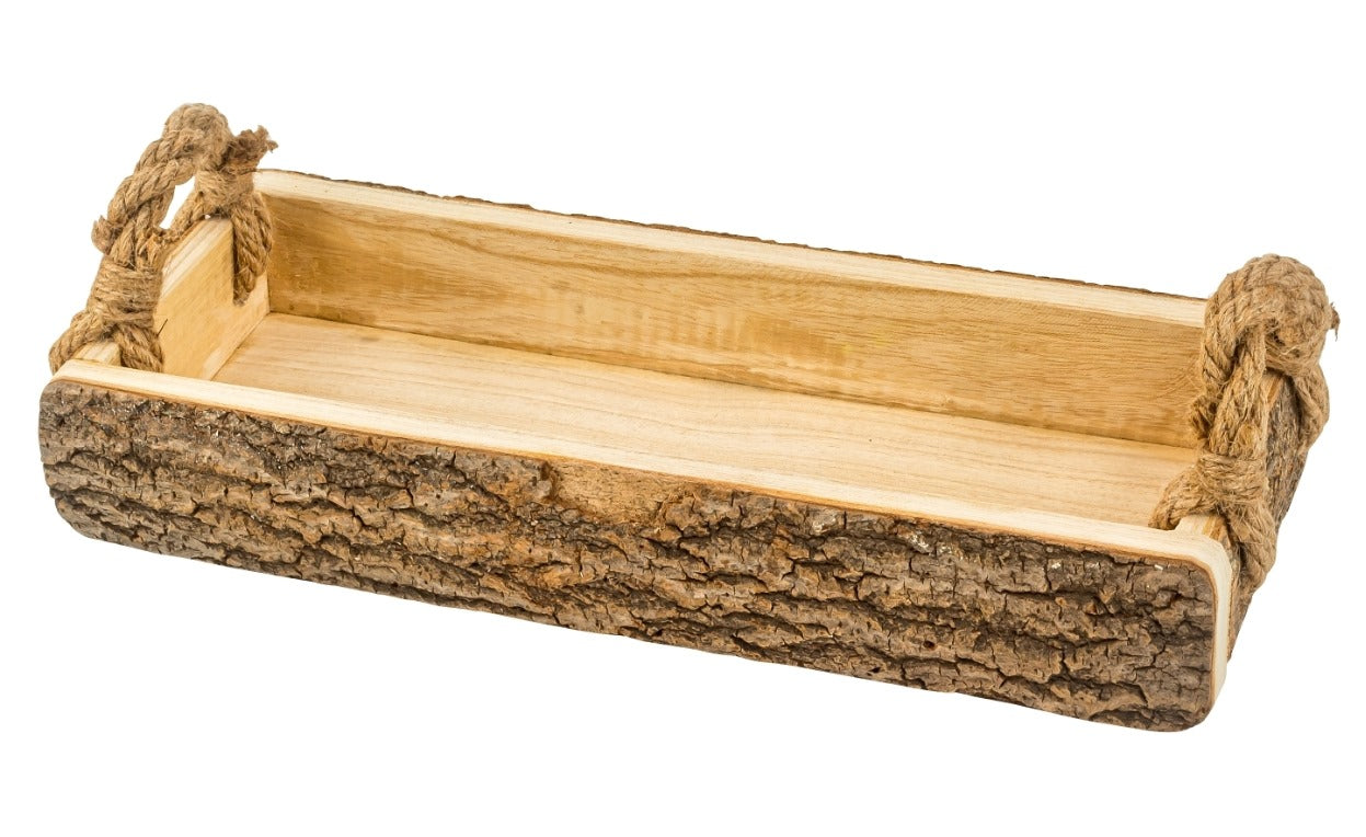rustikales Holz Tablett